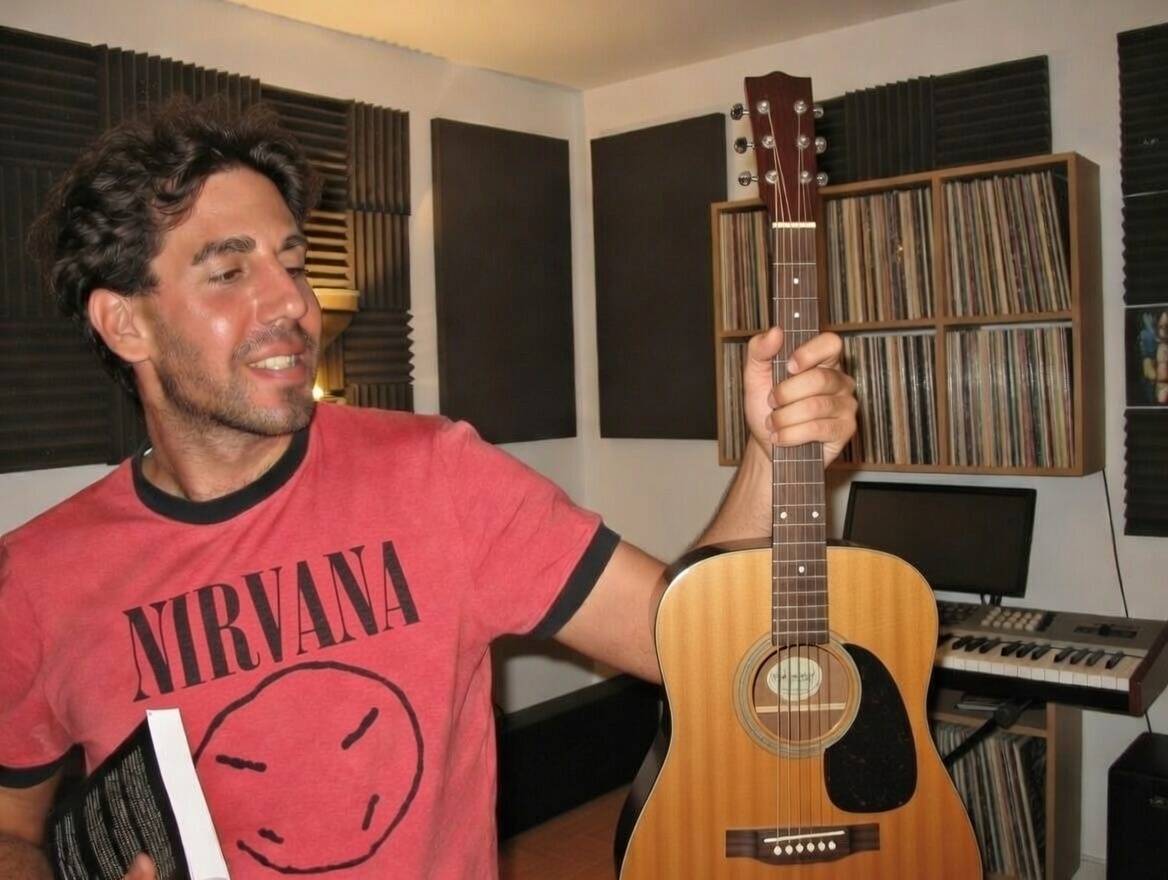 Amir Shapira, namesake of MaqAmir, playing guitar